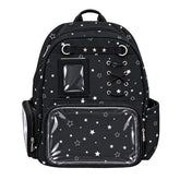 Large Star Print Ita Backpack with Clear Display Window