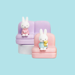 Miffy the Bunny Sofa Series blind box featuring pastel sofa figurine designs