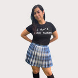 Blue Tartan Pleated Skirt – Kawaii Schoolgirl Cosplay