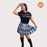 Blue Tartan Pleated Skirt – Kawaii Schoolgirl Cosplay