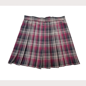 Brown Tartan Pleated Skirt – Dark Academia Aesthetic