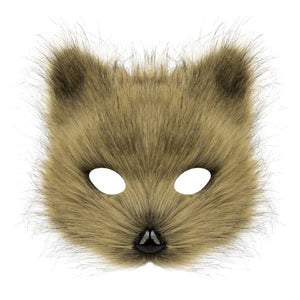 Therian Fox & Cat Faux Fur Mask – Multiple Colours