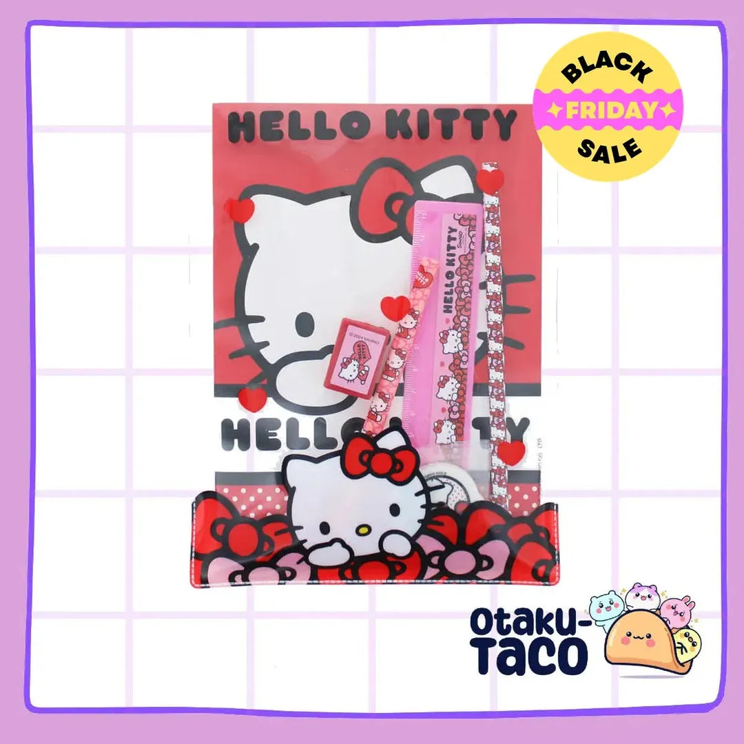 Hello Kitty Stationery set - hearts and rainbows