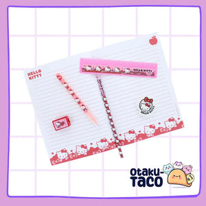 Hello Kitty Stationery set - hearts and rainbows