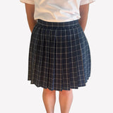 Navy and white Pleated skirt - Japanese/ Korean school girl - Cosplay skirt