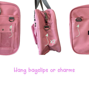 Large Ita-Bag with Clear Front – Show Off Your Fandom! (Pink & Navy)