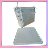 Sky Blue Lace-Up Ita bag – Kawaii Clear Window Display Bag for Pins & Charms