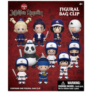 Packaging of Jujuteu Kaisen figurals with a red background