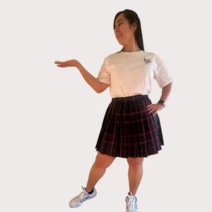 Black & Pink Tartan Pleated Skirt – Kawaii Japanese Schoolgirl Look