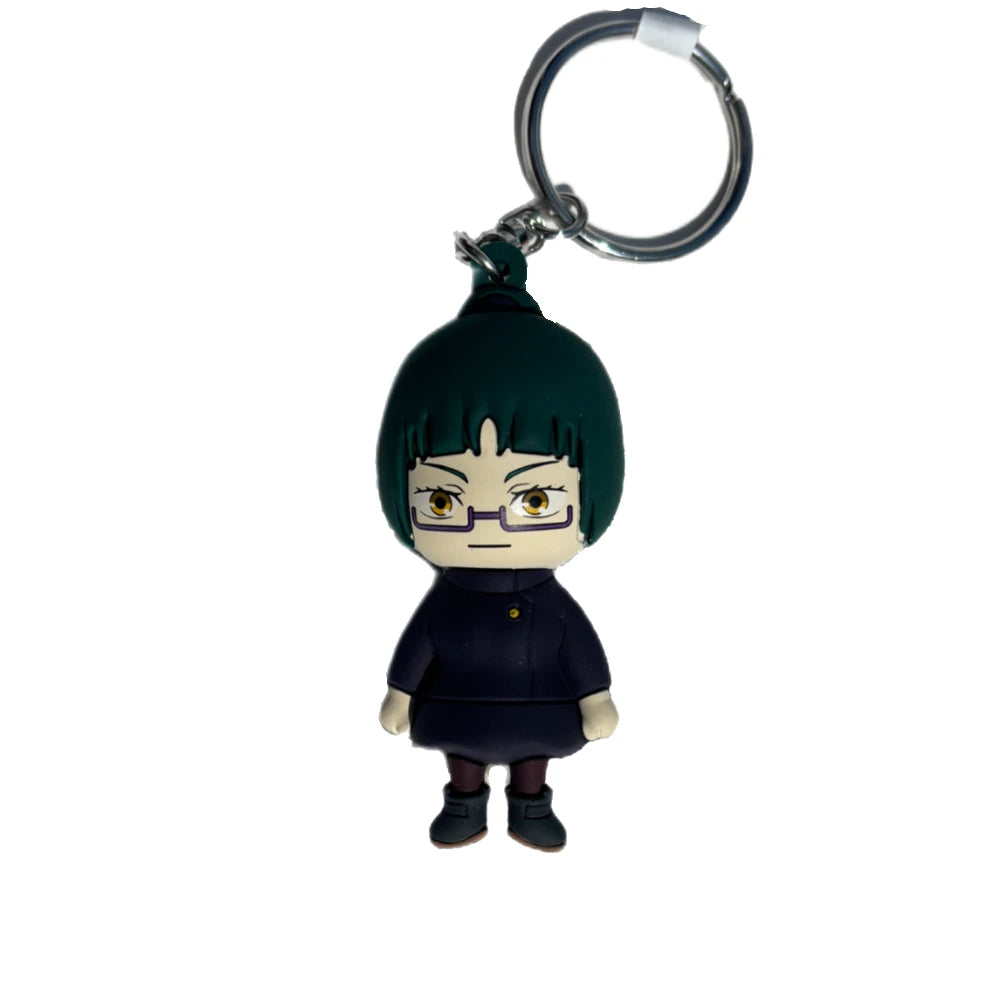 Sample Keychain with a JJK character wearing glasses and a dark outfit