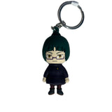 Sample Keychain with a JJK character wearing glasses and a dark outfit