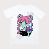 UNISEX T-SHIRT Kawaii Zombie Girl Back-Print Tee