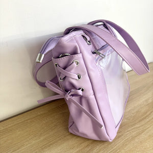 Faux Leather Ita Shoulder Bag – Clear Front Display (5 Colours)