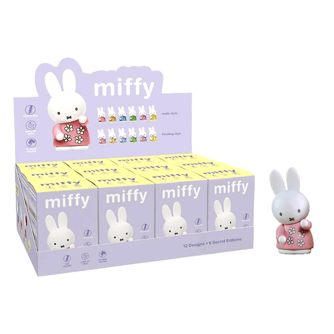 Miffy blind box ornaments with display box on a white background