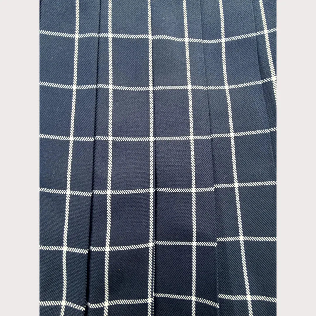 Navy and white Pleated skirt - Japanese/ Korean school girl - Cosplay skirt