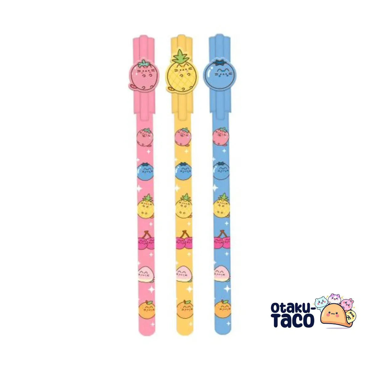 Pusheen Fruity Pen Set – Adorable 3-Piece Stationery