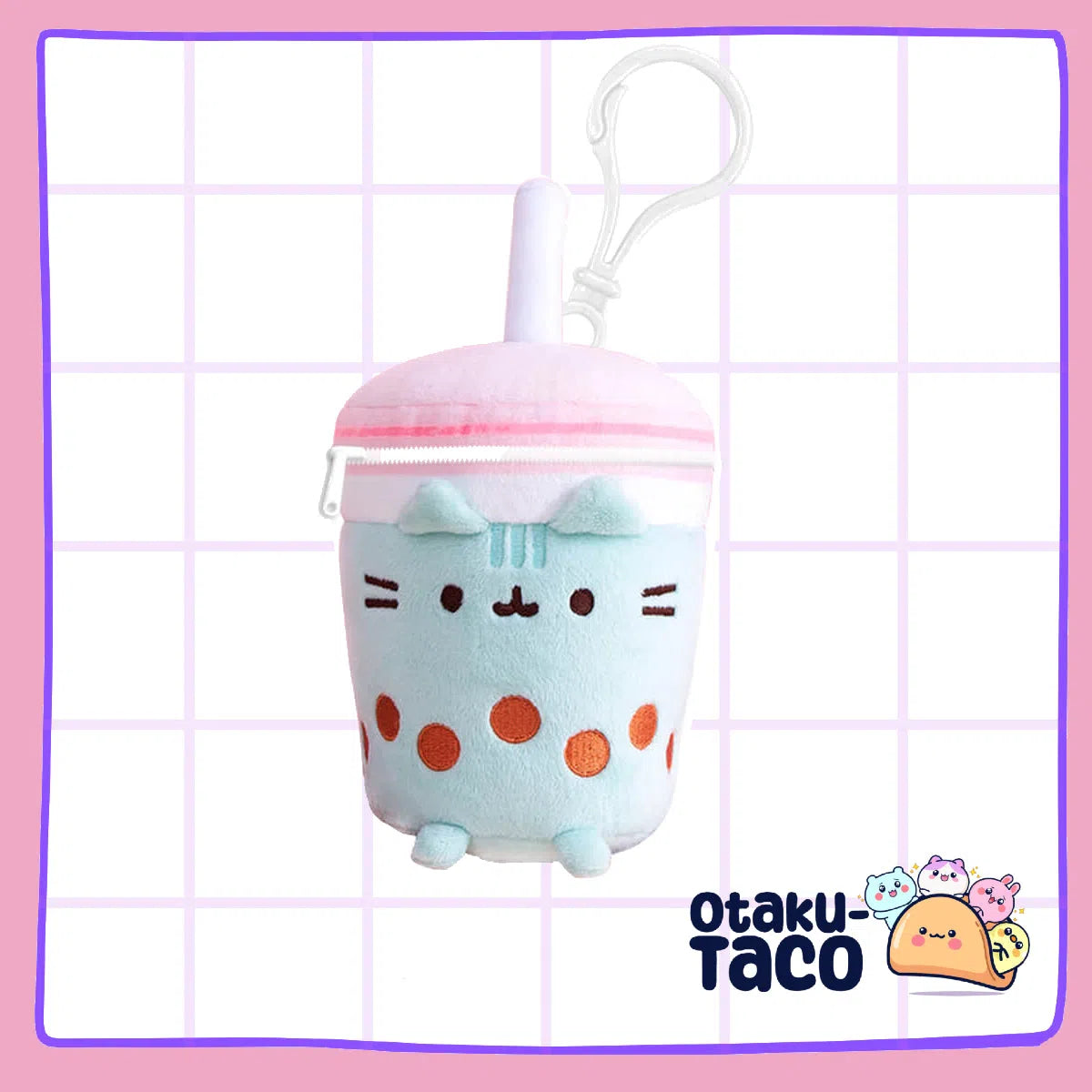 PUSHEEN THE CAT - CHARM PURSE BOBA TEA - 14 cm