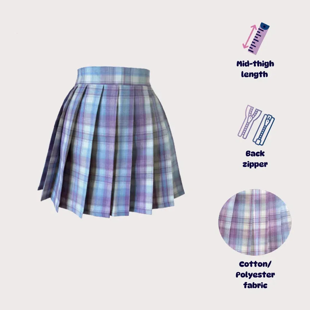 Pastel Pleated Skirt β Kawaii Japanese Schoolgirl Look