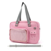 Large Ita-Bag with Clear Front – Show Off Your Fandom! (Pink & Navy)