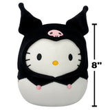 Hello Kitty in Kuromi Hoodie – 8" Sanrio Squishmallows Plush