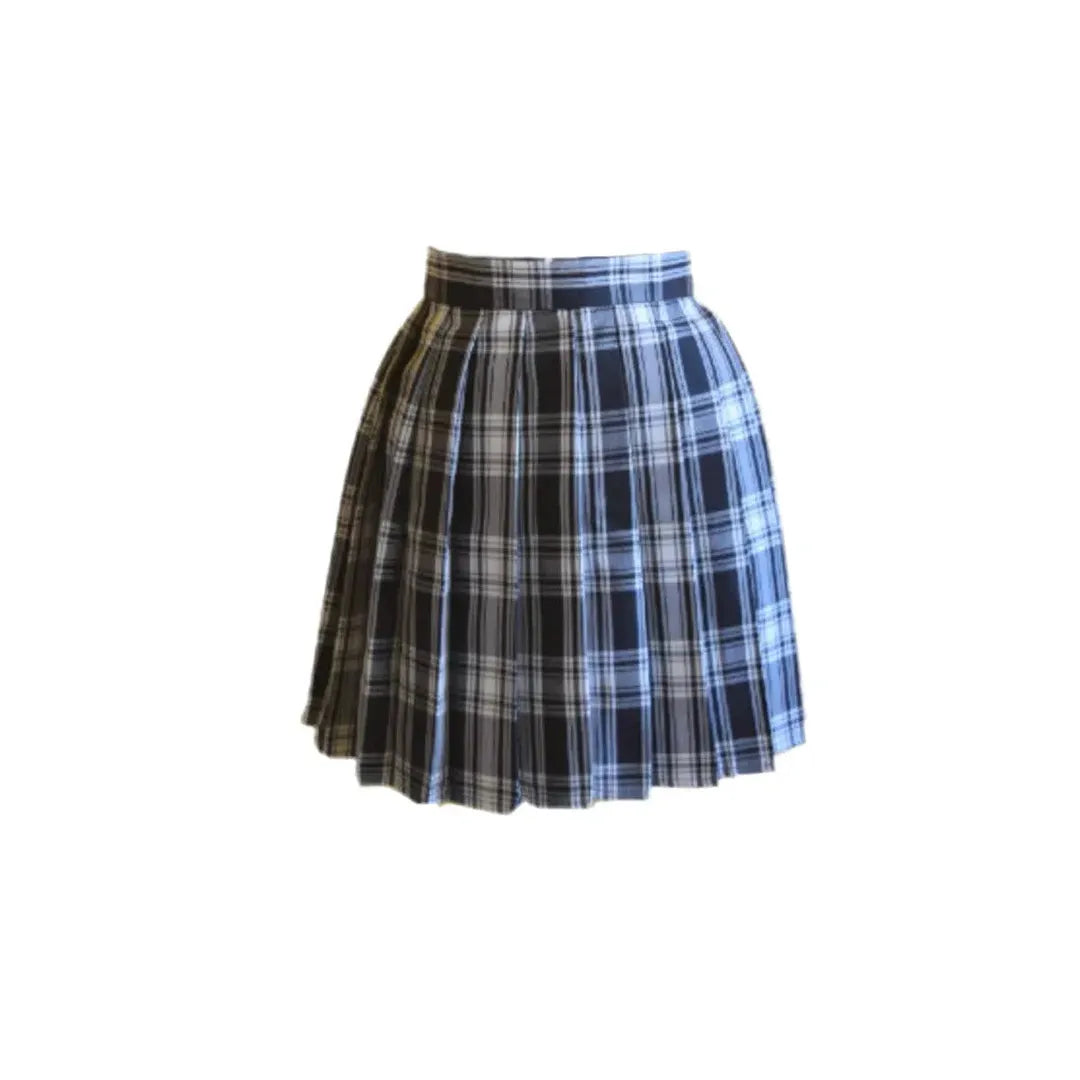 White & Black Pleated Skirt – Kawaii Schoolgirl Cosplay