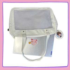 White Ita Bag with Clear Window – Shoulder bag