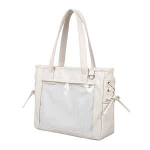 Faux Leather Ita Shoulder Bag – Clear Front Display (5 Colours)