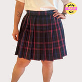Black & Pink Tartan Pleated Skirt – Kawaii Japanese Schoolgirl Look
