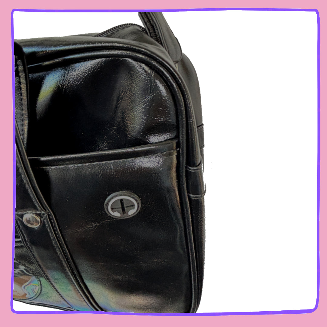 Black Japanese-Style Bag – School-Inspired Kawaii Tote for Pins & Charms