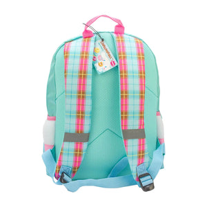 Back view of Cinnamoroll backpack with padded adjustable straps