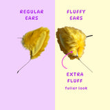 Yellow Fluffy Cat Ear Headband – Cosplay & Kawaii Accessory