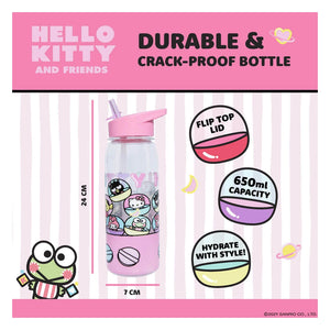 Hello Kitty and Friends water bottle product info card