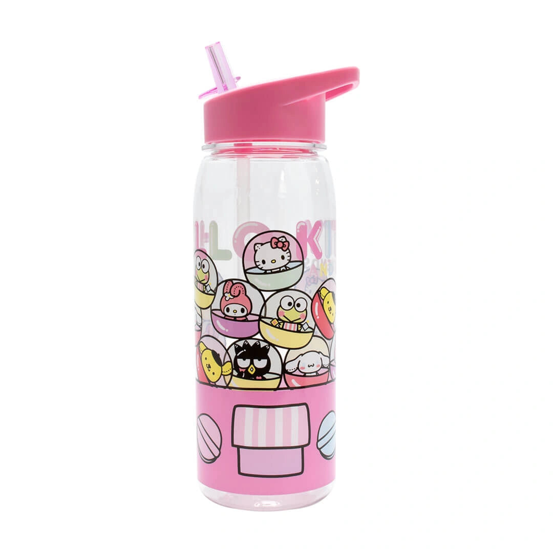 Hello Kitty and Friends water bottle with character tag attached