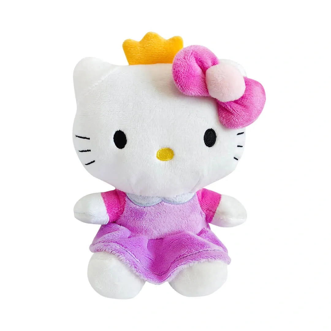 Hello Kitty Eco Plush pink princess design in eco cardboard bag β angled side view