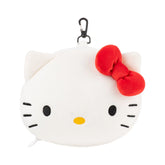 Hello Kitty plush travel pillow front view with red bow – Sanrio sleep accessory