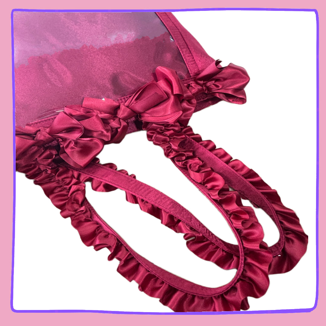 Red Ruffle Ita Bag – Display Pins, Keyrings & Plushies