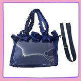Navy Ruffle Ita Bag to display your pins!