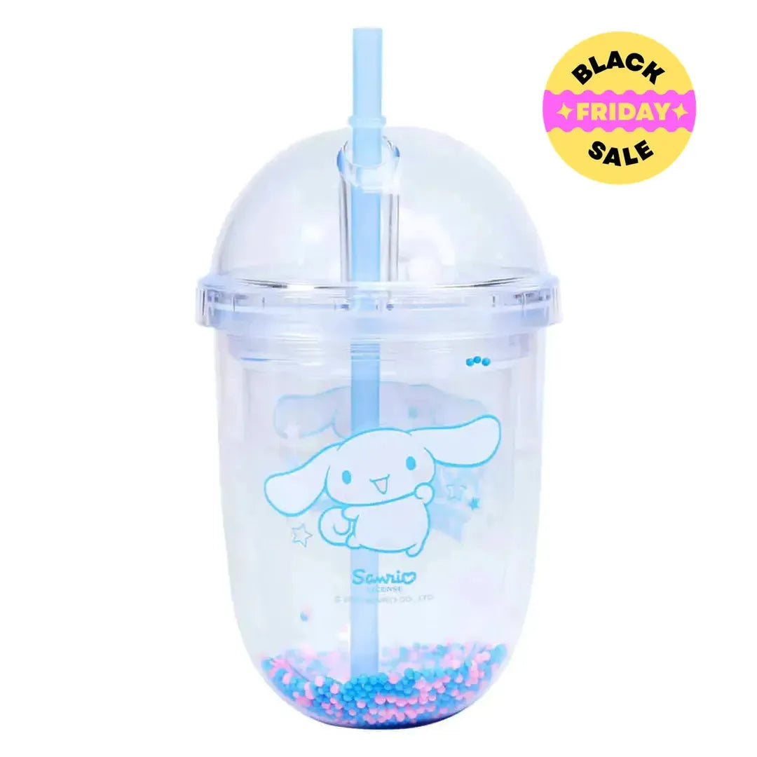 Official Sanrio Cinnamoroll cup with straw and figure topper