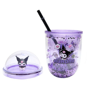 Kuromi Cup with Straw – 350 ml Reusable Kawaii Sanrio Tumbler | Official Sanrio Product
