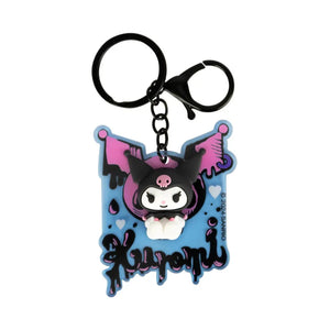 Kuromi acrylic keyring with durable black clip