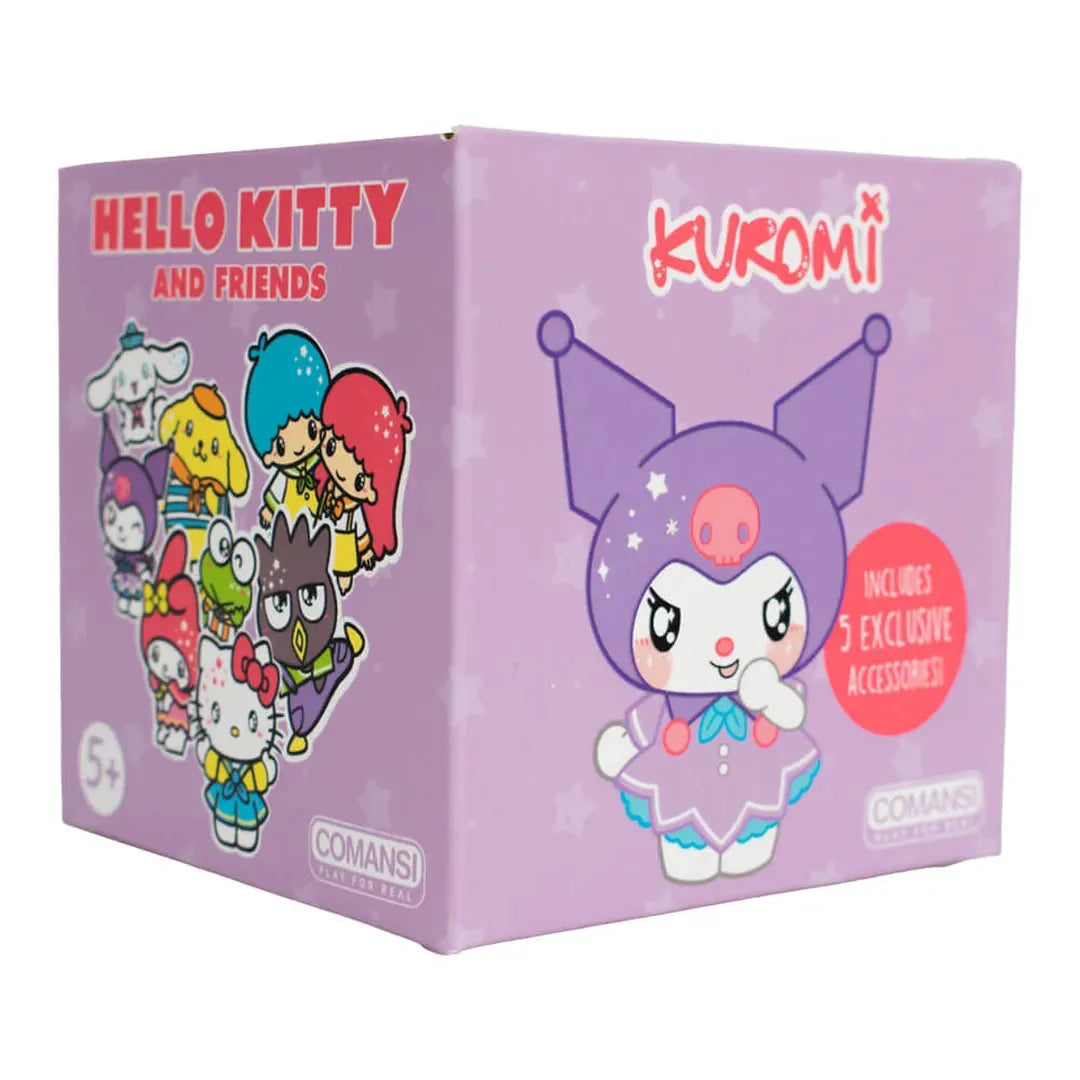 Kuromi figure with stickers and accessory pack