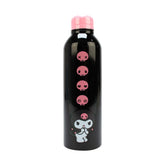 Kuromi character side with pink skull icons on bottle