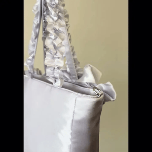 Light Purple Satin Ita Bag – Kawaii Display Tote for Pins & Charms