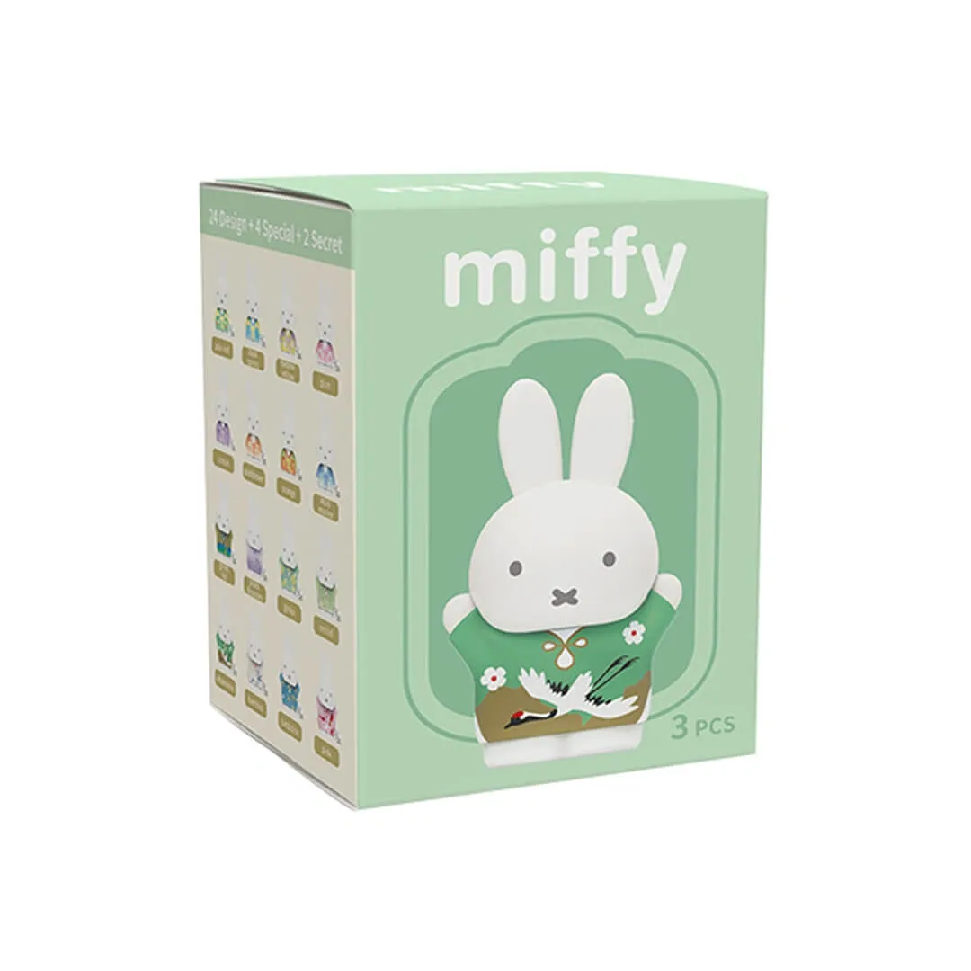 Miffy toy packaging with a green background and Miffy character on it.