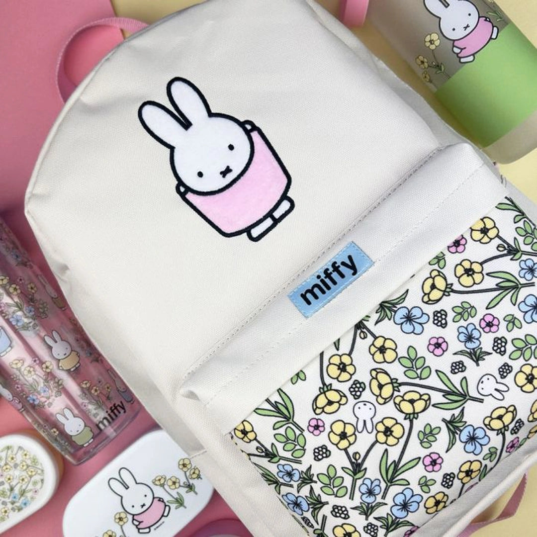 Product with a Miffy bunny character and floral design on a colorful background