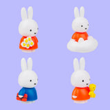 Set of four rabbit figurines in different outfits. Bunny Miffy cute gifts Australia