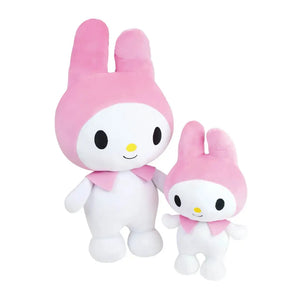 Two plush toys with pink bunny ears. Sanrio gifts and plush toys
