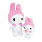 Two plush toys with pink bunny ears. Sanrio gifts and plush toys