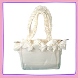 Off-White Satin Ita Bag – Display Pins & Charms in Style