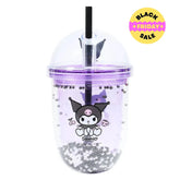 Kuromi Cup with Straw β 350 ml Reusable Kawaii Sanrio Tumbler | Official Sanrio Product
